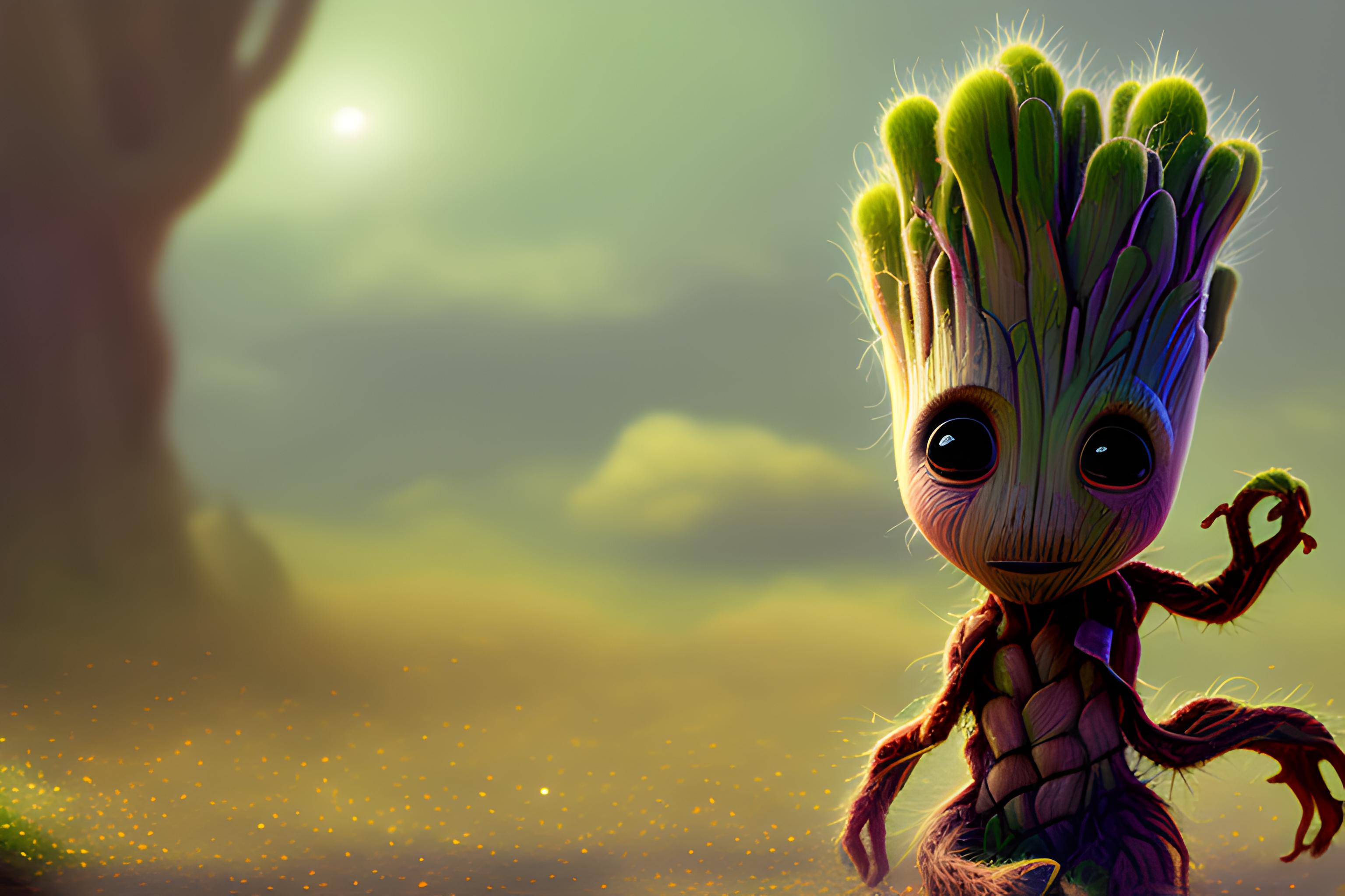 Bébé Groot mignon